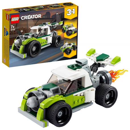 Creator 3 en 1 - le camion-fusée 31103 Vert 2 - vertbaudet enfant 