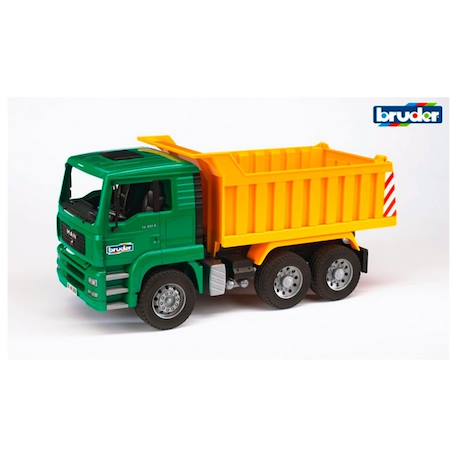 Camion man tga avec benne basculante Jaune et vert 2 - vertbaudet enfant 