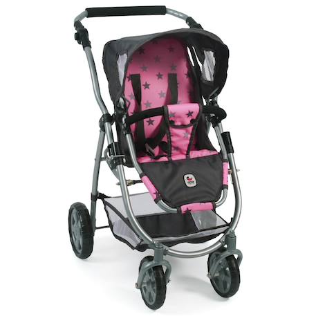 La poussette combinée 3 en 1 emotion 'all in' pour poupons Multicolore+Noir et rose+Rose+Rose et bleu+Rose et gris+Rose fuschia+Violet+Violet étoiles 5 - vertbaudet enfant 