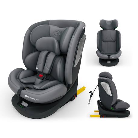 Siège auto I-GROW 2 PLUS, i-size 4-en-1   40-150 cm pivotant 360°, isofix, top tether, dos et face route, protection latérale, inclinable, ventilation, évolutif 0-12 ans Bleu+Gris+Noir+Vert 7 - vertbaudet enfant 