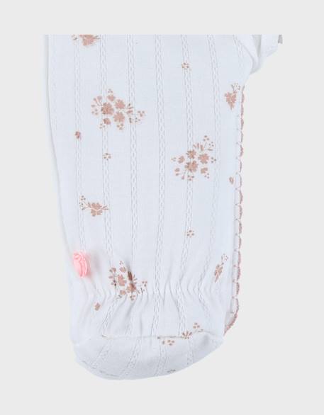 Pyjama bébé coton pointelle Blanc 5 - vertbaudet enfant 