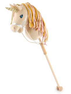 Jouet-Jeux d'imagination-Figurines, mini mondes, héros et animaux-Cheval bâton licorne pour enfant