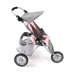 Jouet-Poupons et poupées-Poussette jogger 3 roues pour poupons jumelles