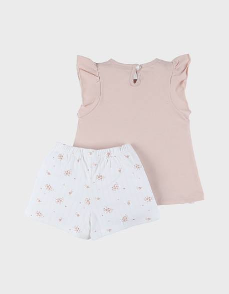 Pyjama enfant coton pointelle Beige 3 - vertbaudet enfant 