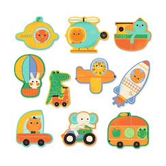 Jouet-Jeux éducatifs-Puzzles-Jeu éducatif puzzle duo véhicules