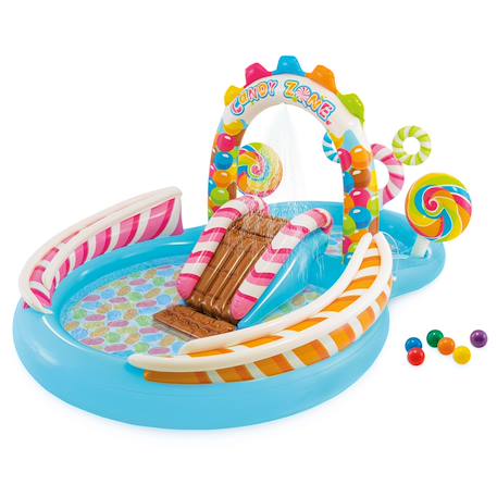 piscine avec aire de jeux aquatiques candy zone Multicolore 2 - vertbaudet enfant 