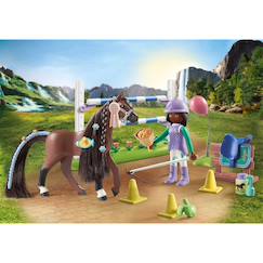 Jouet-Jeux d'imagination-Horses of waterfall zoe & blaze avec parcours d'obstacles 71355