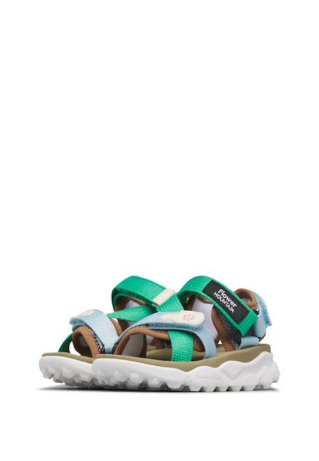 Sandales en similicuir et tissu nazca 2 junior. Céleste-vert 5 - vertbaudet enfant 