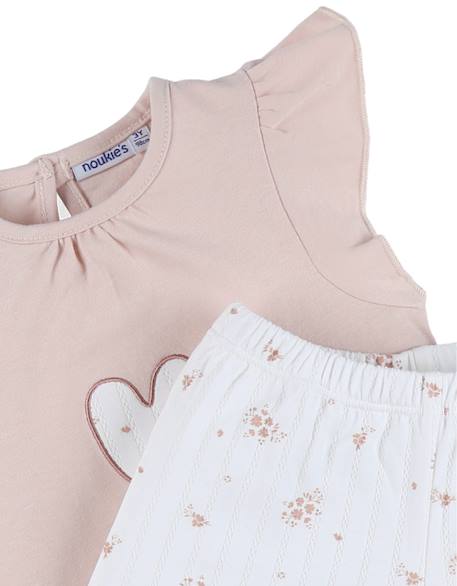 Pyjama enfant coton pointelle Beige 4 - vertbaudet enfant 