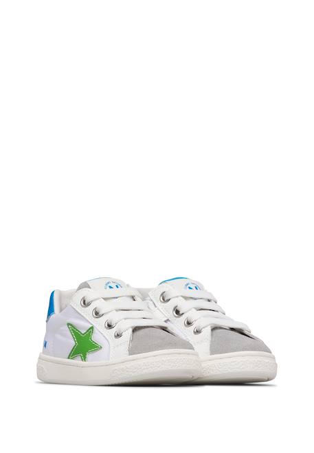 Baskets en cuir et en daim pinn zip. Blanc-gris 2 - vertbaudet enfant 