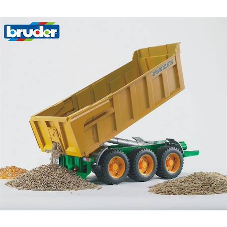Remorque basculante joskin Jaune et vert 1 - vertbaudet enfant 