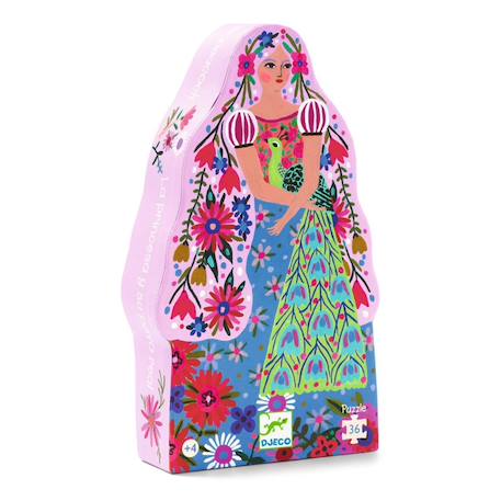 Puzzle 36 pièces la princesse et son paon Multicolore 2 - vertbaudet enfant 