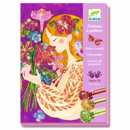 Le parfum des fleurs tableaux à pailleter Multicolore 2 - vertbaudet enfant 