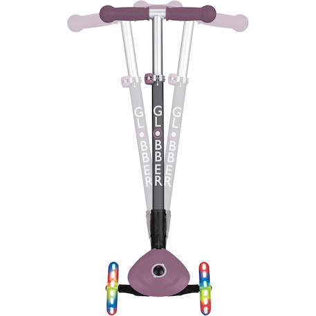 Trottinette primo - 120/80 mm, abec 5, 3 roues, hauteur réglable,roues led Rose 1 - vertbaudet enfant 