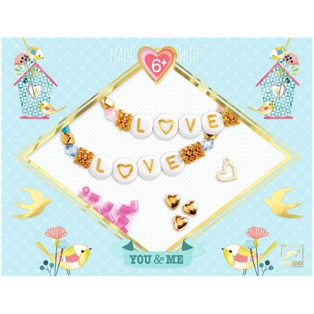 Bijoux duo bracelets lettres you & me Multicolore 2 - vertbaudet enfant 