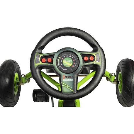 Goart/kart avec volant sonore et pneus à air Noir et vert 1 - vertbaudet enfant 