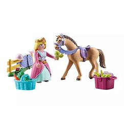 Jouet-Jeux d'imagination-Princess magic princesse cavalière, cheval et matériel équestre 71801
