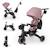 Tricycle Évolutif Kinderkraft JAZZ 3 Pliable avec Siège Pivotant, Position Semi-Allongée, Mode Draisienne et Capote UPF 50+ Beige+Gris+Rosa+Vert 13 - vertbaudet enfant 