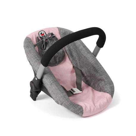 Siège auto pour poupée avec adaptateur - gris-rose Gris et rose 2 - vertbaudet enfant 