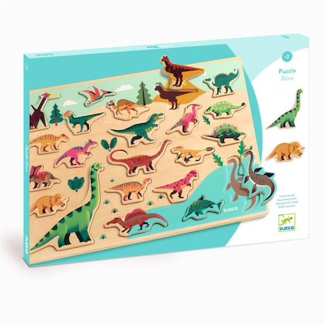 Puzzle dino Multicolore 2 - vertbaudet enfant 