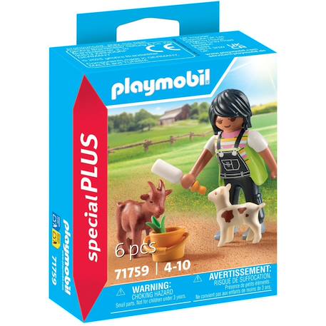 Fermière avec chèvre, chevreau et accessoires 71759 Multicolore 2 - vertbaudet enfant 