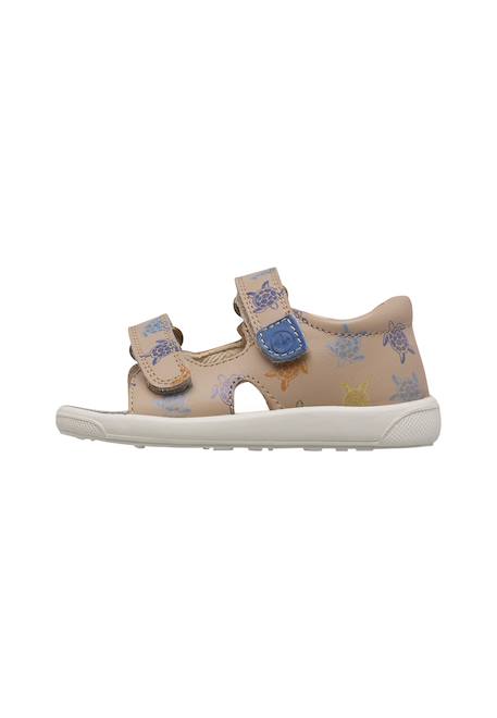 Sandales en cuir july Gris tourterelle-marine 3 - vertbaudet enfant 