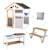 Maison de jeux extérieure multifonction en bois massif résistant Gris et naturel 3 - vertbaudet enfant 
