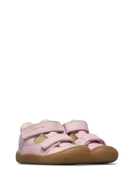 Sandales semi en cuir et en daim irtys Bleu clair-+Rose clair-+Tourterelle-militaire-+Vert-orange 7 - vertbaudet enfant 