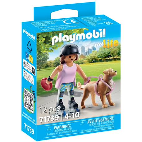 Jeune fille rolleuse avec retriever et accessoires 71739 Multicolore 2 - vertbaudet enfant 