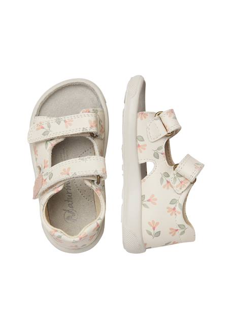 Sandales en cuir july Blanc-rose- 4 - vertbaudet enfant 