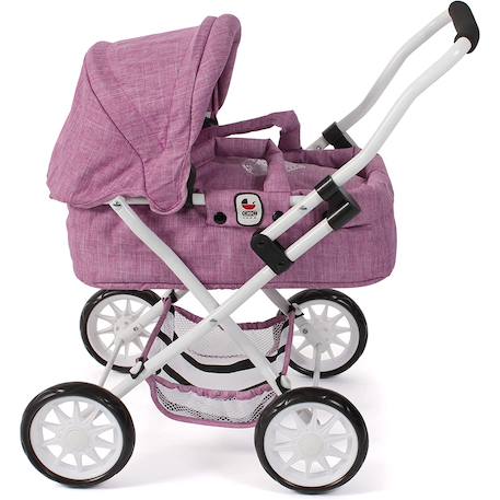 Poussette landeau pour poupée smarty Beige+Bleu+Gris et bleu+Gris et rose+Rose+Rose et bleu+Rose fuschia+Violet 13 - vertbaudet enfant 