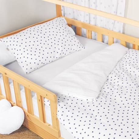 Parure de lit en gaze de coton réversible lovio Bleu+Rouge 3 - vertbaudet enfant 