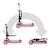 Trottinette Kinderkraft HALLEY 2 2-en-1 avec Siège Réglable 25-33 cm, Guidon 4 Hauteurs, Roues LED et Pliage Rapide Blanc+Rose+Vert 9 - vertbaudet enfant 