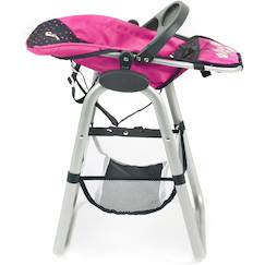Jouet-Poupons et poupées-Chaise haute pour poupées - design marine et rose à pois.