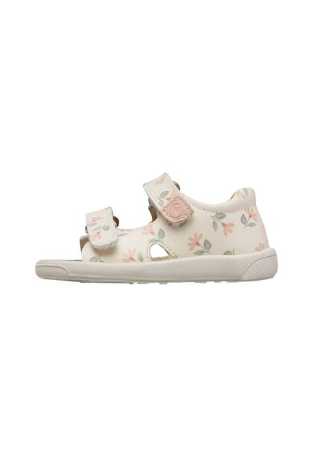 Sandales en cuir july Blanc-rose- 3 - vertbaudet enfant 