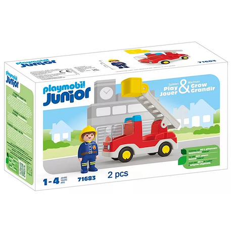 Junior camion de pompier avec échelle pivotante 71683 Multicolore 2 - vertbaudet enfant 
