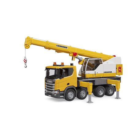 Scania super 560r liebherr camion-grue avec module son et lumière Jaune 2 - vertbaudet enfant 