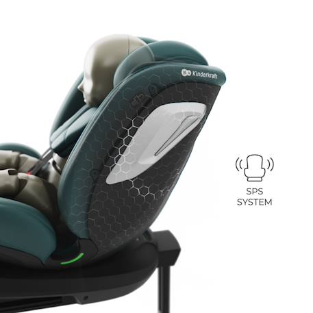 Siège auto I-GROW 2 PLUS, i-size 4-en-1   40-150 cm pivotant 360°, isofix, top tether, dos et face route, protection latérale, inclinable, ventilation, évolutif 0-12 ans Bleu+Gris+Noir+Vert 24 - vertbaudet enfant 