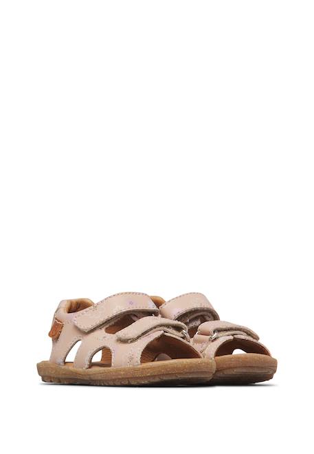Sandales en cuir avec imprimé fleuri sky Rose- 2 - vertbaudet enfant 