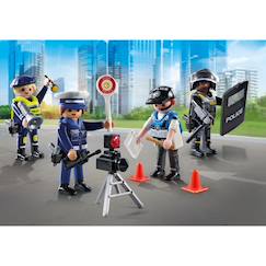 Jouet-Jeux d'imagination-Action heroes set métiers de la police : 4 policiers différents 71730