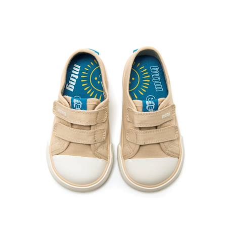 Sneakers filles synthétique fermeture adhésive barefoot Beige+Nude 2 - vertbaudet enfant 