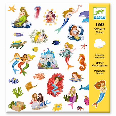 Stickers sirènes Multicolore 2 - vertbaudet enfant 