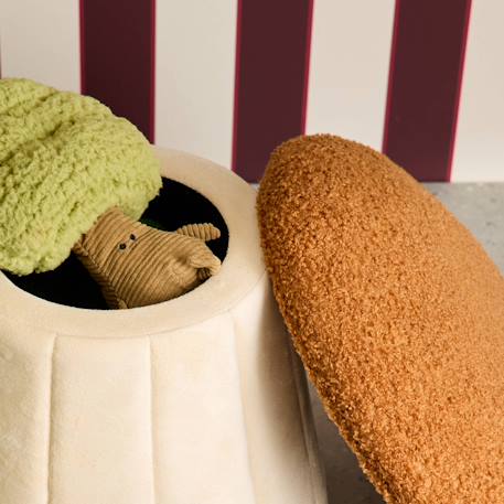 Pouf champignon enfant avec rangement teddy et velours - shroumy Terracotta 5 - vertbaudet enfant 