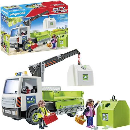 Camion-grue de recyclage de verre 71431 Multicolore 1 - vertbaudet enfant 