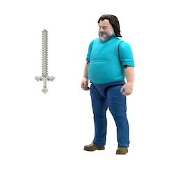 Jouet-Jeux d'imagination-Minecraft - figurine articulée steve