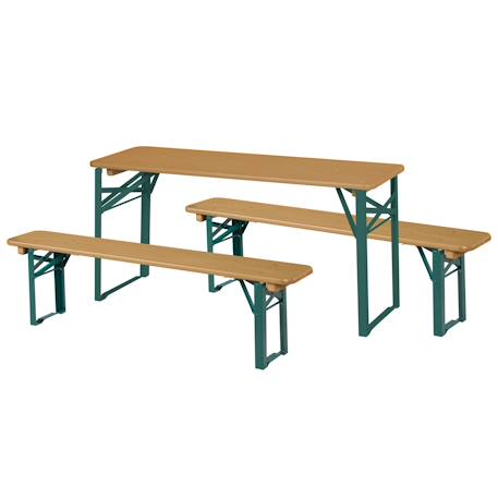 Table pique-nique pliante avec bancs pour 4 enfants Gris+Teck 8 - vertbaudet enfant 
