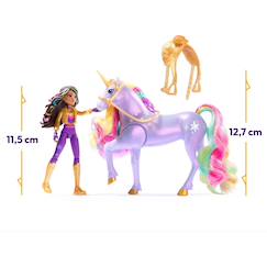 Jouet-Poupons et poupées-Unicorn academy licorne wildstar avec lumières et poupée mannequin sophia