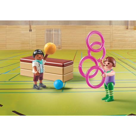 Duo d'enfants avec matériel de gymnastique 71757 Multicolore 1 - vertbaudet enfant 