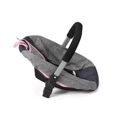 Jouet-Poupons et poupées-Siège auto pour poupée avec adaptateur jeans gris-marine