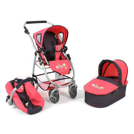 La poussette combinée 3 en 1 emotion 'all in' pour poupons Multicolore+Noir et rose+Rose+Rose et bleu+Rose et gris+Rose fuschia+Violet+Violet étoiles 12 - vertbaudet enfant 